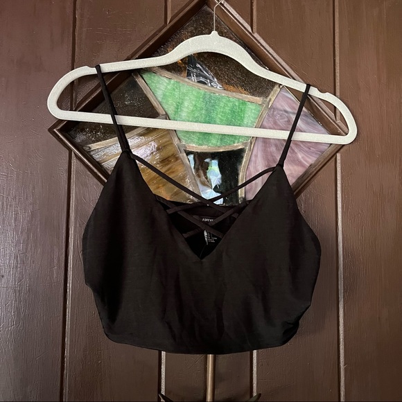 MOVING SALE! Forever 21 lace crop top - Picture 2 of 5